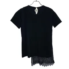 noir kei ninomiya ノワール ケイ ニノミヤ 16SS アシンメトリーレースデザインTシャツ 3Q-T015 ブラック Mのサムネイル