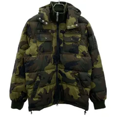 HYDROGEN ハイドロゲン カモフラージュ フーデッドダウンジャケット  カーキ M