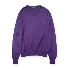 Polo by Ralph Lauren ラルフローレン Vネック ウール ニット セーター L/パープル メンズ