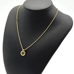 美品 Dior CDロゴ サークル ネックレス ゴールド クリスチャン ディオール Christian ヴィンテージ