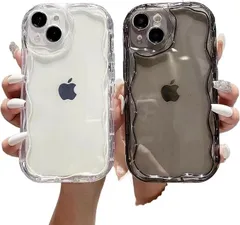 iPhone16 iPhone17 ケース クリア ウェーブ ソフト 純透明 ケースTPU ウェーブ 人気 バンパー 耐衝撃 超軽量 薄型 ワイヤレス充電対応 ストラップホール付き（クリア） アクスタ 推し活