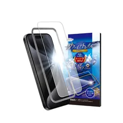 シズカウィル iPhone 15 Pro Max 用 ガラスフィルム 強化ガラス 気泡レス 保護フィルム フィルム モース硬度7 サファイアトレイル 液晶保護フィルム 1枚入り