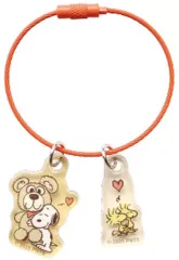 【中古】キーホルダー スヌーピー＆ウッドストック(ベア)(オレンジ) 「PEANUTS(SNOOPY) シークレット2チャームキーリング」
