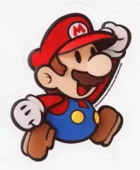 【中古】タオル・手ぬぐい(キャラクター) マリオ(ジャンプ) マイクロファイバーミニタオル 「ペーパーマリオ スーパーシール」