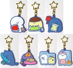 [중고] 열쇠 고리 전 7 종 세트 별 님 고무 매력 [이치 반 쿠지 문구와 함께 ~ 마이니치 루틴 ~] F ​​상