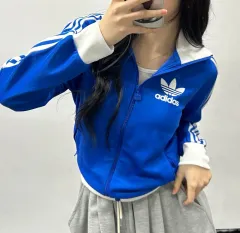 アディダス 新モデル ベッケンバウアー 白 青 トレカ トラックジャージ レアジャージ (M)