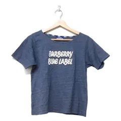 Burberry Blue Label(バーバリーブルーレーベル) 半袖Tシャツ サイズ38 M レディース美品  - ブルーグレー×白 クルーネック/スパンコール