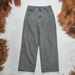ヴィンテージ グレー ワイド デニムパンツ