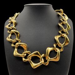 美品✨ イヴサンローラン 極太チェーン ネックレス 喜平 重厚 ゴールド YSL 美品】イヴサンローラン 極太チェーン ネックレス 喜平 重厚 ゴールド
