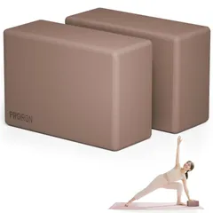防湿性 人気 高密度EVA 23*15*7.5cm ヨガぶろっく 2コ ストレッチブロック 硬め (5色) 2個セット ヨガブロック PROIRON