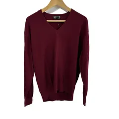 DAKS(ダックス) 長袖カットソー サイズL メンズ美品  - ボルドー Vネック