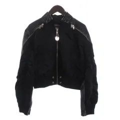ディーゼル DIESEL 美品 デニム切替 MA-1 ブルゾン ジャケット フルジップ 黒 ブラック Mのサムネイル