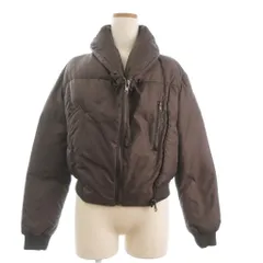 エムエムシックス メゾンマルジェラ MM6 Maison Margiela 中綿ジャケット 長袖 ボリュームカラー ナイロン AM057 茶 ブラウン 36のサムネイル