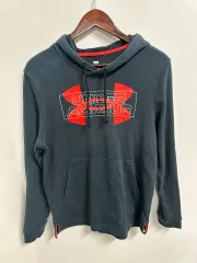 アラブヴィンテージ UNDER ARMOUR アンダーアーマー 黒色 WHO フーディー Tシャツ レッド ロゴ M