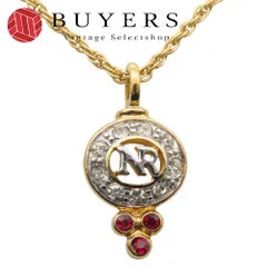 【中古】 ニナリッチ ネックレス メタル ラインストーン ゴールド レッド シルバー キラキラ ロゴ アクセサリー レディース 女性 NINA RICCI