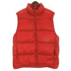 ユニクロ UNIQLO ウルトラライト ダウンベスト ワイドキルト レッド L 251125E