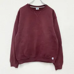 古着 used　00s　RUSSELL　ラッセル　スウェット/トレーナー　前V　ヴィンテージ　朱色　ボルドー　Mサイズ