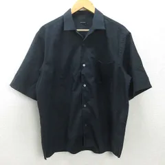 G■ユナイテッドアローズ/UNITED ARROWS GLR 半袖オープンカラーシャツ【L】黒/men's/80【中古】■