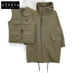 nano universe ナノユニバース ｶｰｷ 機能中綿ﾛﾝｸﾞﾓｯｽﾞｺｰﾄ(西川ﾀﾞｳﾝ(R)ﾍﾞｽﾄ付) M