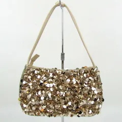 ヨンドシー ハンドバッグ スパンコール ビーズ刺繍 パーティバッグ 鞄 ブランド レディース ゴールド 4℃ 【中古】のサムネイル