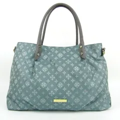 ラシット トートバッグ ハンドバッグ モノグラム 鞄 ブランド レディース ブルー russet 【中古】