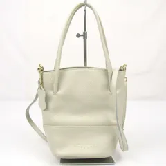 ローラアシュレイ 縦型レザートート ショルダーバッグ トートバッグ 2way 本革 レザー 鞄 レディース アイボリー Laura Ashley 【中古】