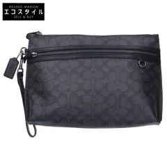 COACH コーチ 【美品】CY985 キャリー オール ポーチ・シグネチャー キャンバス/