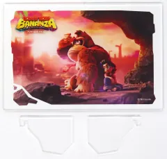 【中古】アクリルスタンド・アクリルパネル ドンキーコング＆ポリーン オリジナルアクリルボード 「ドンキーコング バナンザ クイズラリー」 ヨドバシカメラ・イオン限定対象商品購入特典