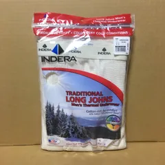 新品未使用 INDERA MILLS インデラミルズ サーマルパンツ ナチュラル S,M,Lサイズ 白色 WHITE シロ オフホワイト ベージュ LONG JOHNS 防寒 肌着 サーマル レギンス タイツ スパッツ インナー ヒート 無地