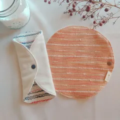 【布ライナー】無添加コットンフランネルと3種のツイード 18cm 3層仕立て 2枚セット