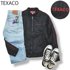 90s ヴィンテージ テキサコ TEXACO レーシング ジャケット 中綿 ナイロン ジャンパー ブルゾン 刺繍 ロゴ チンストラップ L ブラック x レッド アメカジ ストリート 企業物 メンズ
