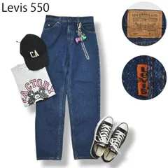 【美品】 90s ヴィンテージ オレンジタブ USA製 リーバイス Levis 550 リラックス フィット テーパード デニム パンツ ジーンズ ジーパン ジップアップ 29x30 インディゴ メンズ