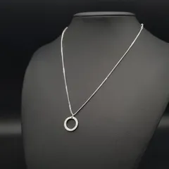 美品 SWAROVSKI スワロフスキー ネックレス サークル オープンリング シルバーカラー クリスタル ラインストーン キラキラ 上品 ギフト プレゼント 贈り物