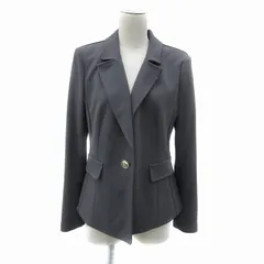 リナシメント RINASCIMENTO テーラードジャケット ミドル丈 シングルボタン 無地 M グレー /YS11
