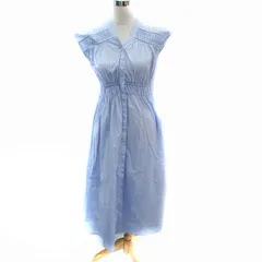 レイビームス Ray Beams ワンピース マキシ丈 ロング丈 ノースリーブ 青 ブルー /SM39