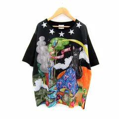 スカラー ScoLar Tシャツ カットソー 半袖 ラウンドネック プリント 25周年 オーバーサイズ M 黒 ブラック /SY37