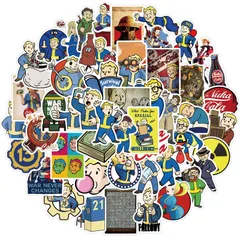 Szhi'雑貨屋 50枚 Fallout 4 ステッカー Fallout Boy 防水シール スーツケース バイク ヘルメットなど適用 ブランド: Szhi'雑貨屋