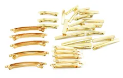 navire ヘアバレッタ ヘアクリップ 金具 色々試せる! バレッタ 大中小 ヘアクリップ 大中小 合計30個セット アクセサリー作り diy セット ブランド: navire