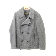 ビームス BEAMS 美品 Ｐコート ウール ダブル 無地 厚手 Sサイズ グレー ■YHS5のサムネイル