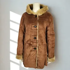 ジャーナルスタンダード JOURNAL STANDARD　フェイクファー ロングムートンコート　キャメル　レディース