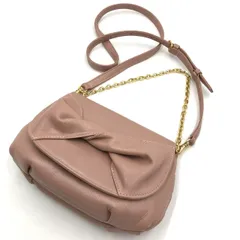 【美品】U by ungaro ユーバイウンガロ ショルダーバッグ ピンク レザー