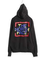 【お得なクーポン配布中!】 ノースフェイス 両面 プリント スウェット フード パーカー メンズ S / アウトドア グラフィック プルオーバー トレーナー 裏起毛 ブラック