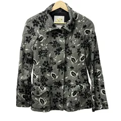 t.b(ティービー/センソユニコ) ジャケット サイズ38 M レディース美品  - ライトグレー×黒 長袖/花柄/春/秋