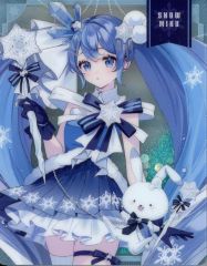 [중고]아크릴스탠드· 아크릴 패널 하츠네 미쿠& 래빗 유키네 보석 블록 [SNOW MIKU 2025]