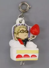 【中古】キーホルダー・マスコット(キャラクター) 月島＆ショートケーキ 「ハイキュー!! つながるフードマスコット Part.2」