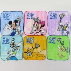 【中古】タオル・手ぬぐい 集合 ミニタオル6枚セット 「東京ディズニーリゾート 25周年記念」 東京ディズニーリゾート限定
