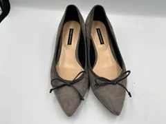 ★22.5cm 美品★FABIO RUSCONI ファビオルスコーニ レザー ポインテッドトゥパンプス ローヒール★イタリア製★