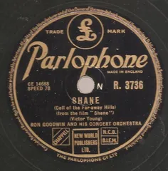 英78RPM/SP Ron Goodwin & His Orchestra Shane (Call Of The Far-away Hills) / The Melba Walt R3736 Parlophone /00500