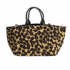 muveil ミュベール ヒョウ柄 レオパード柄 2WAY バッグ ショルダーバッグ キャンバス地 ブラウン レディース 【中古】