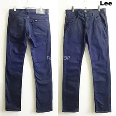 良品★　Lee　ブラックステッチ スリムデニム　W81cm　強ストレッチ　36111　メンズ　濃紺　リー